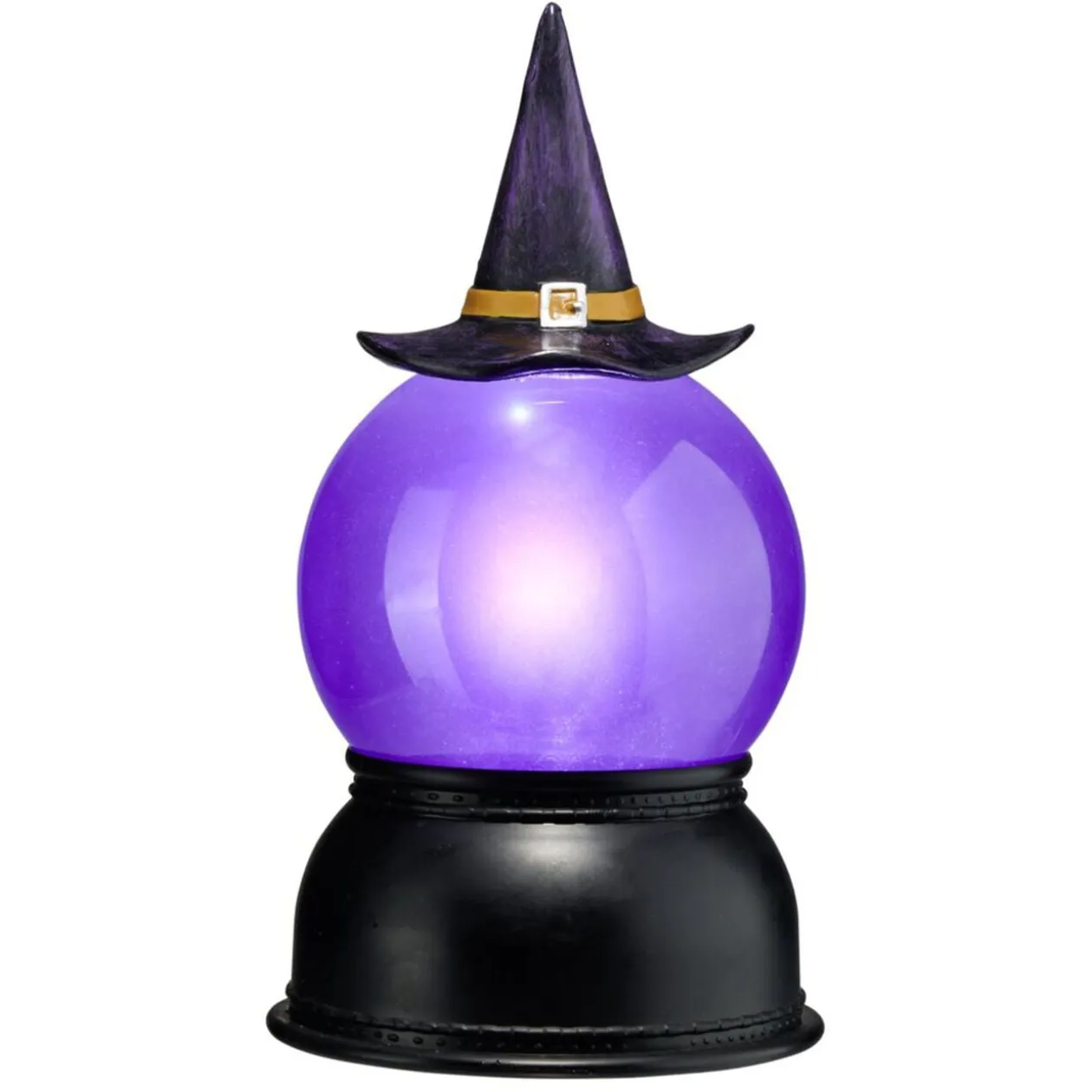 Décoration Halloween boule animée LED chapeau sorcière