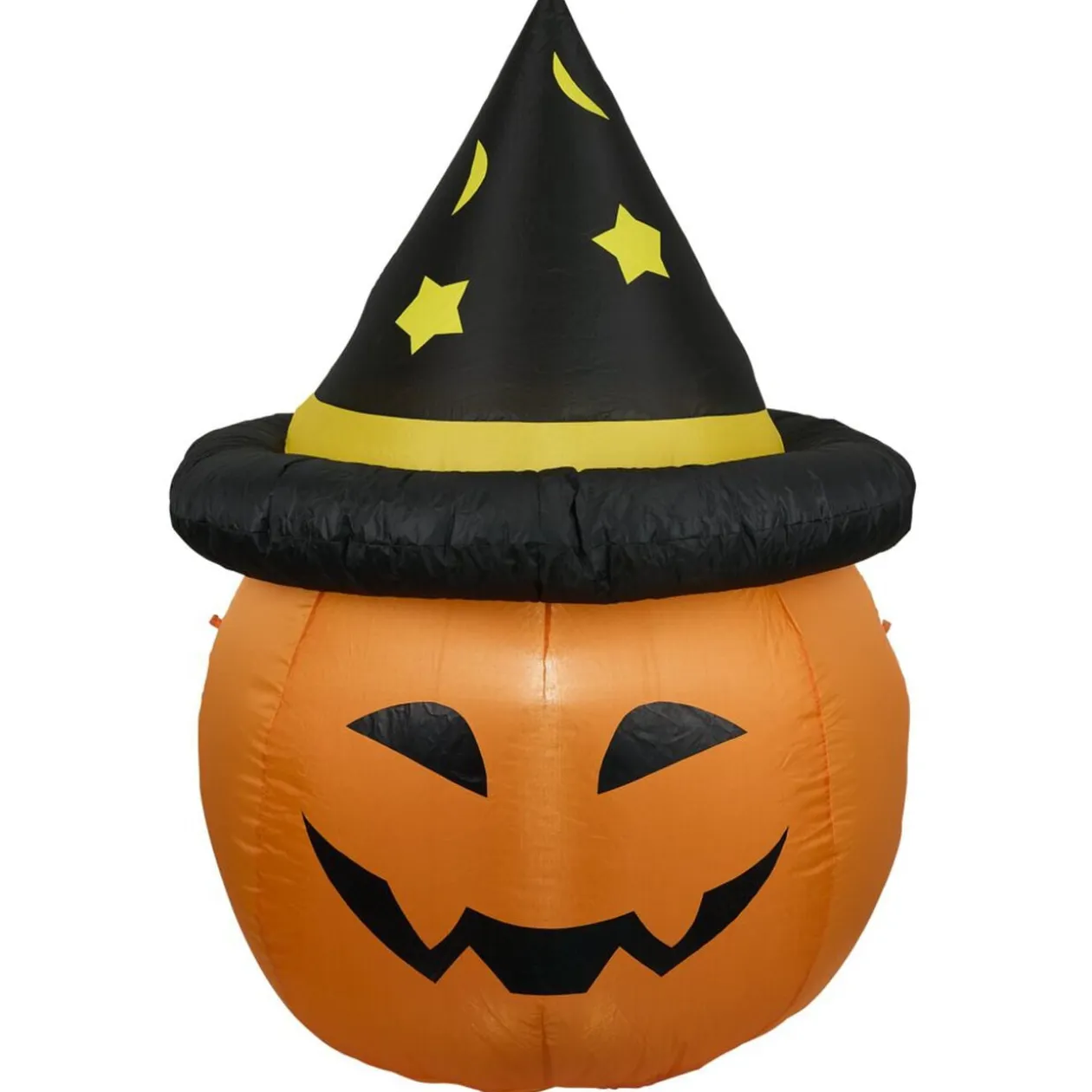 Décoration Halloween citrouille gonflable à LED blanc froid