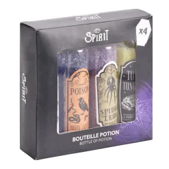 Décoration Halloween à poser Spirit bouteille potion x4 en verre Ø3xH10cm < Gifi Hot