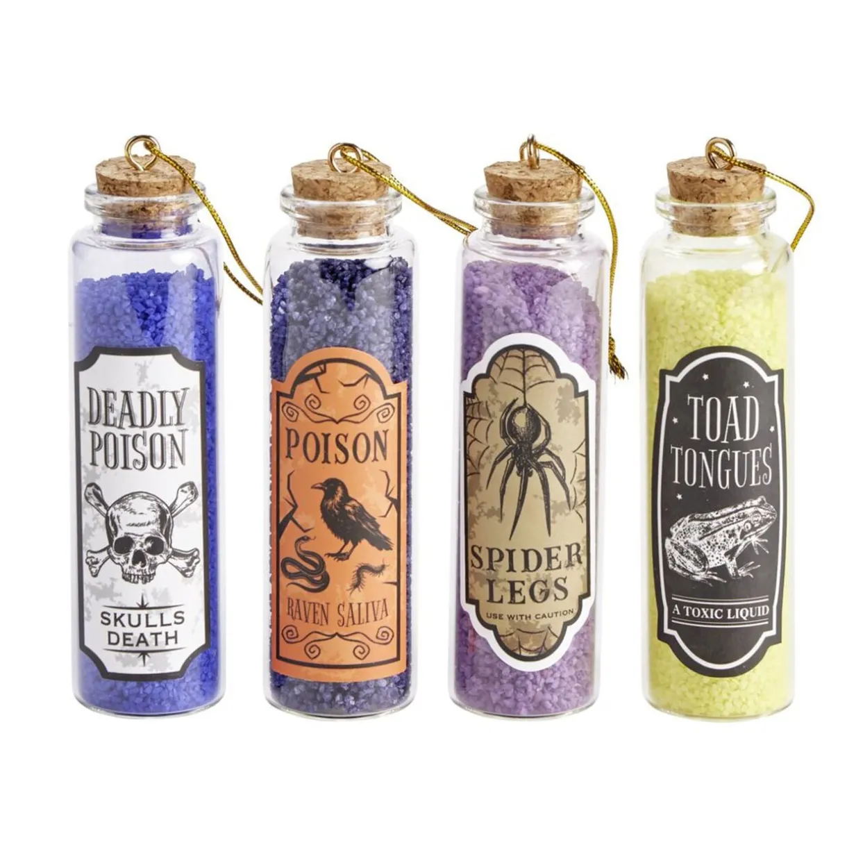 Décoration Halloween à poser Spirit bouteille potion x4 en verre Ø3xH10cm < Gifi Hot