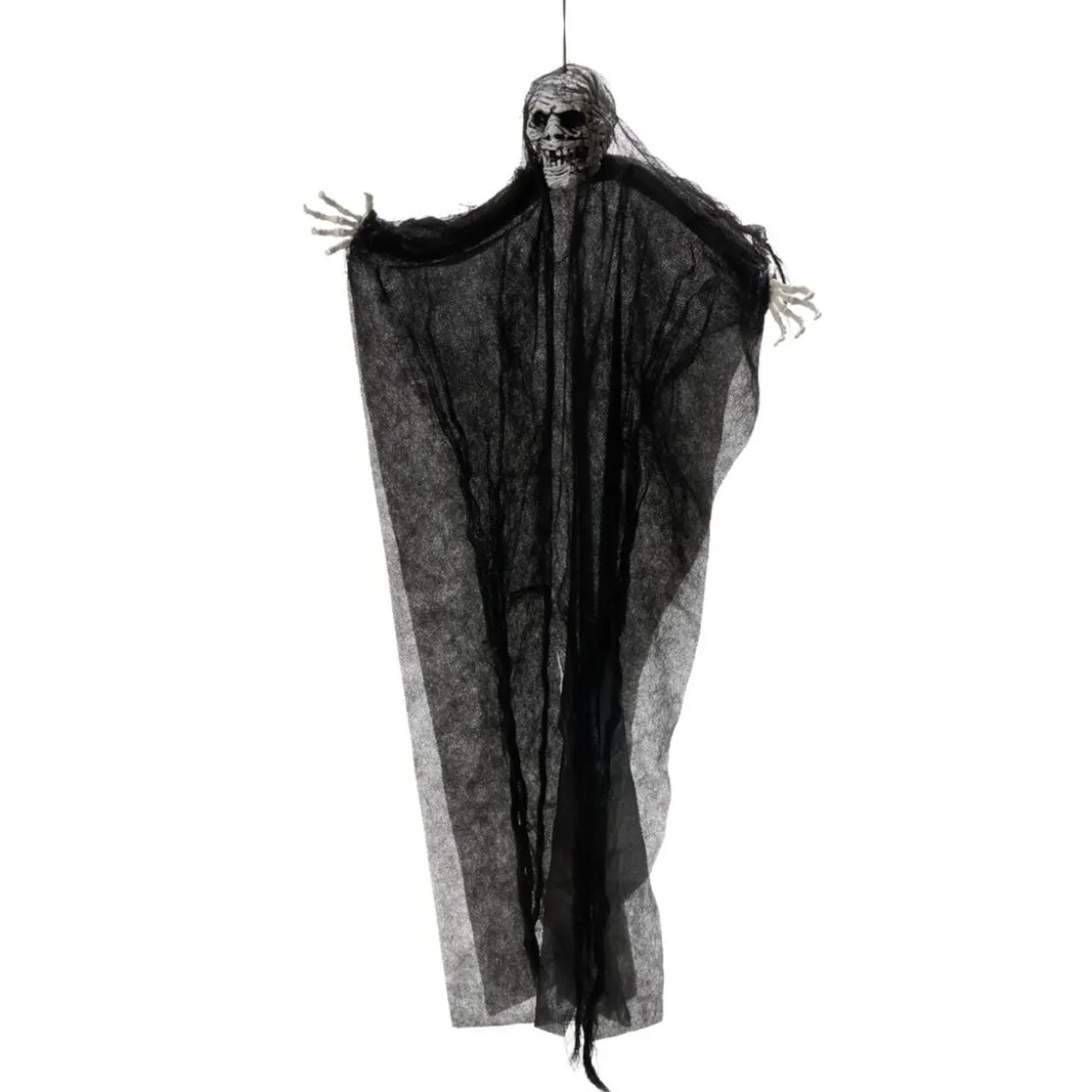 Décoration Halloween à suspendre fantôme squelette H66cm (2 modèles)
