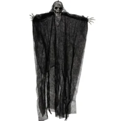 Décoration Halloween à suspendre fantôme squelette H66cm (2 modèles)