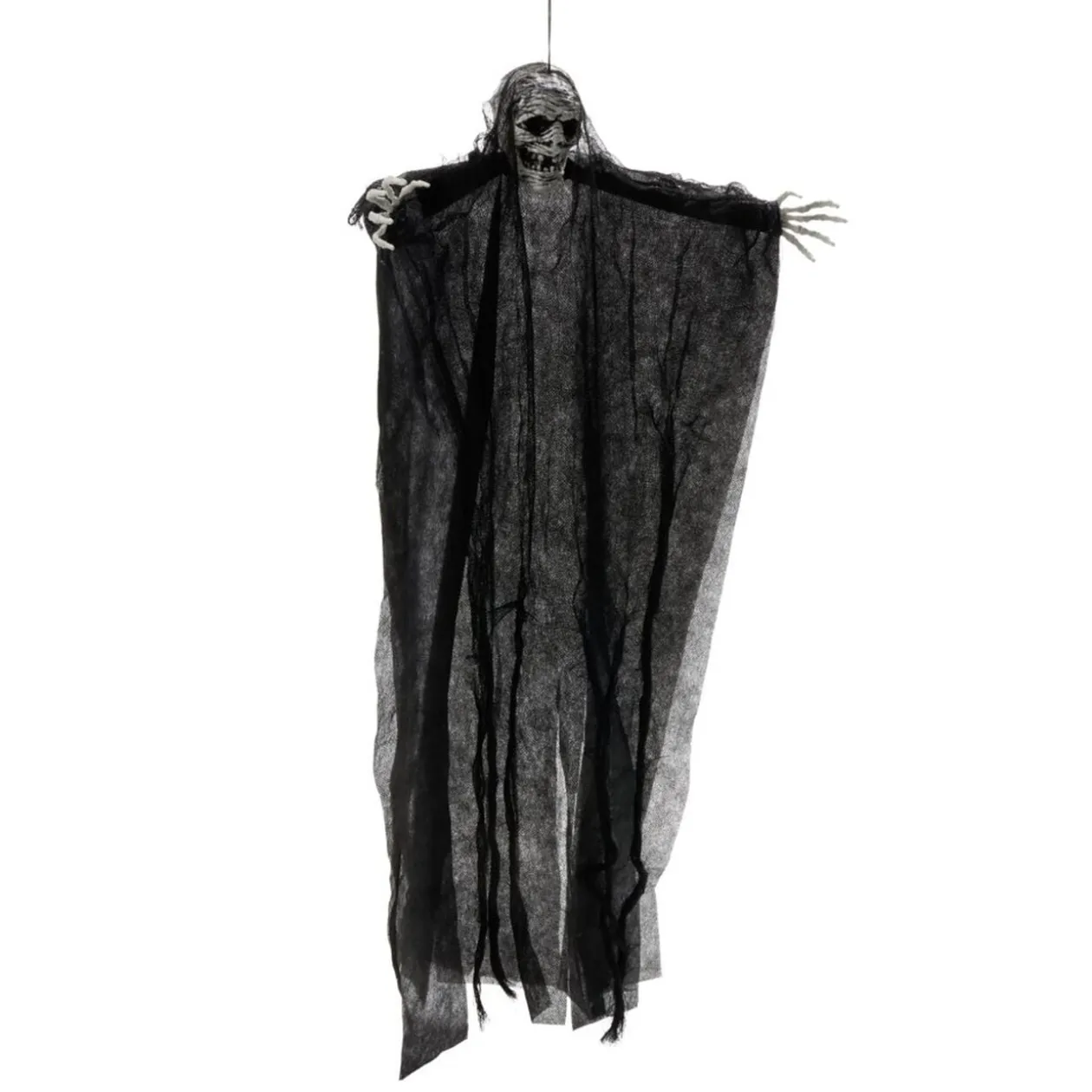 Décoration Halloween à suspendre fantôme squelette H66cm (2 modèles)