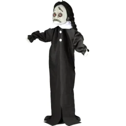 Décoration Halloween à suspendre poupée cicatrice son et lumière noir yeux rouges H90cm < Gifi Online