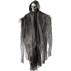 Décoration Halloween XL tête de mort fantôme à suspendre H100cm (2 modèles)