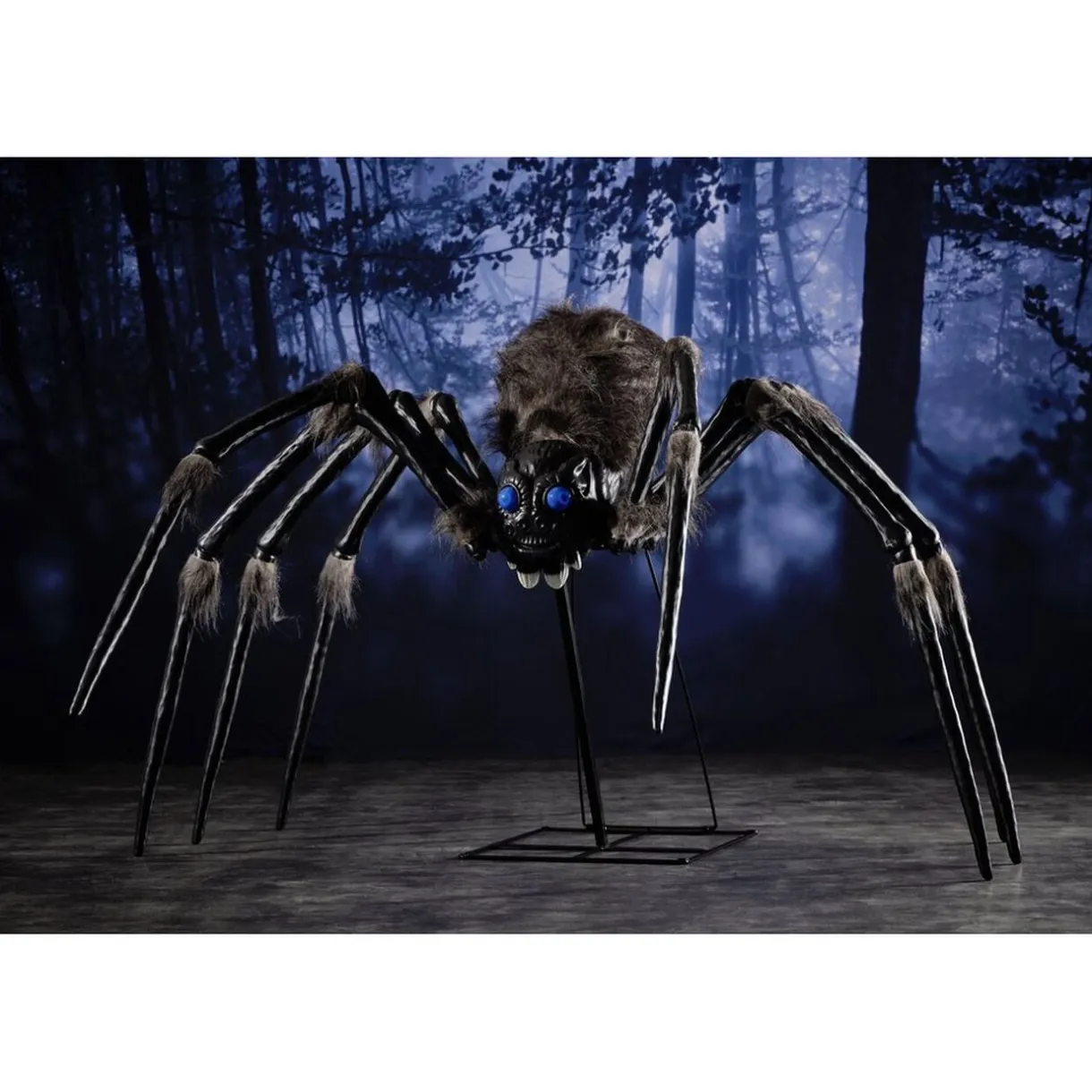 Décoration LED Halloween araignée animée sonore géante noire 140x168cm < Gifi Best