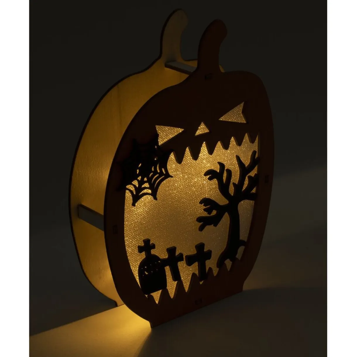 Décoration LED Halloween à poser citrouille paysage cimetière 14,5x4xH20cm < Gifi Clearance