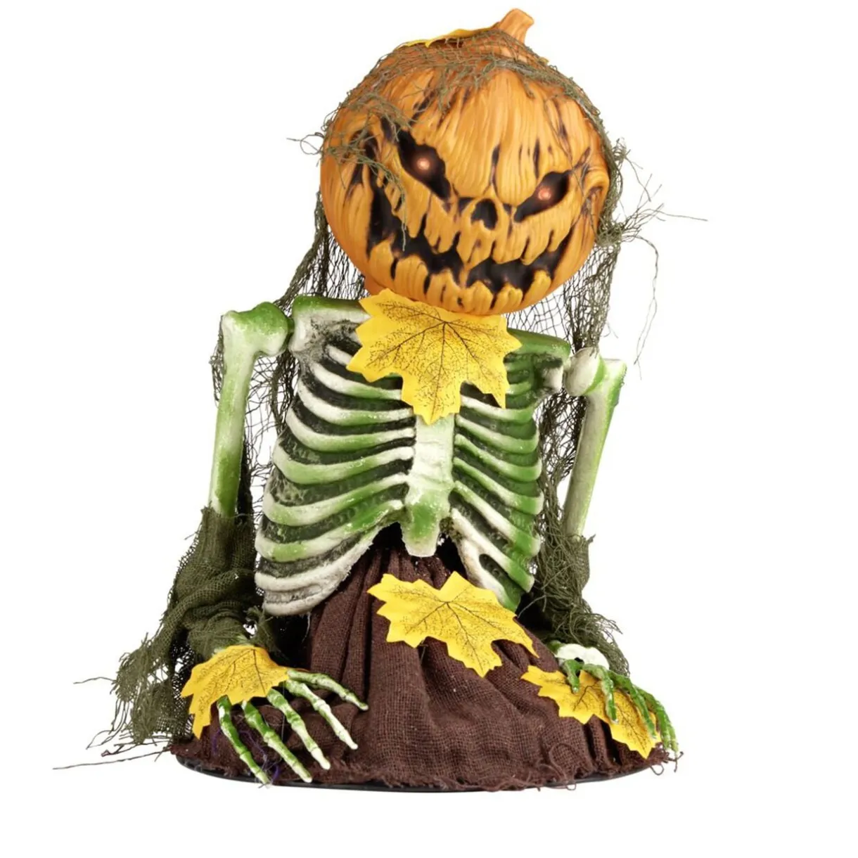 Décoration LED Halloween à poser squelette tête citrouille sonore animé H35cm < Gifi Clearance