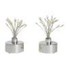 Décoration lumineuse x2 effet bouquet 20LED blanc chaud