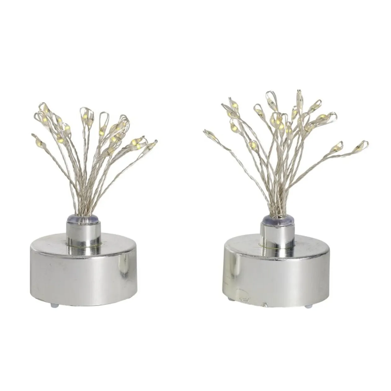 Décoration lumineuse x2 effet bouquet 20LED blanc chaud
