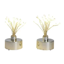Décoration lumineuse x2 effet bouquet 20LED blanc chaud