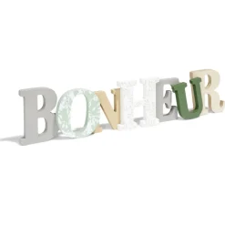Décoration mot BONHEUR en bois L49xH14cm < Gifi Online