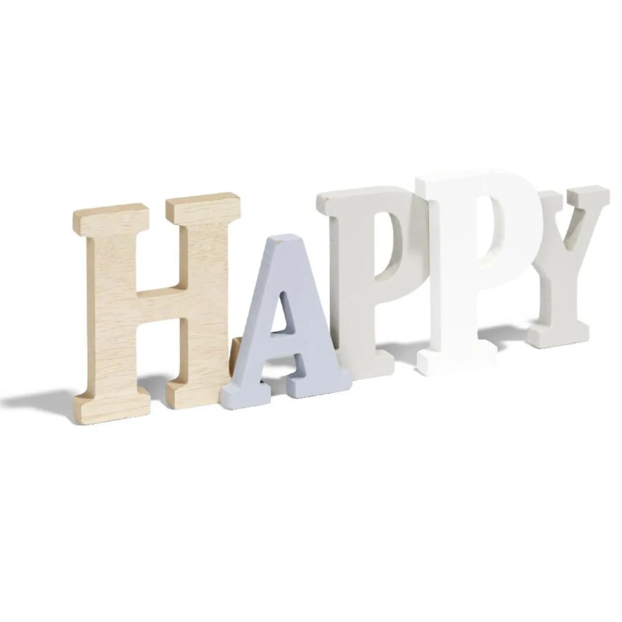 Décoration mot HAPPY en bois L49xH14cm