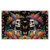 Décoration murale Halloween couple Calavera polyester 100x150cm