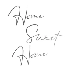 Décoration murale Home Sweet Home métal noir 41xH20cm < Gifi Outlet