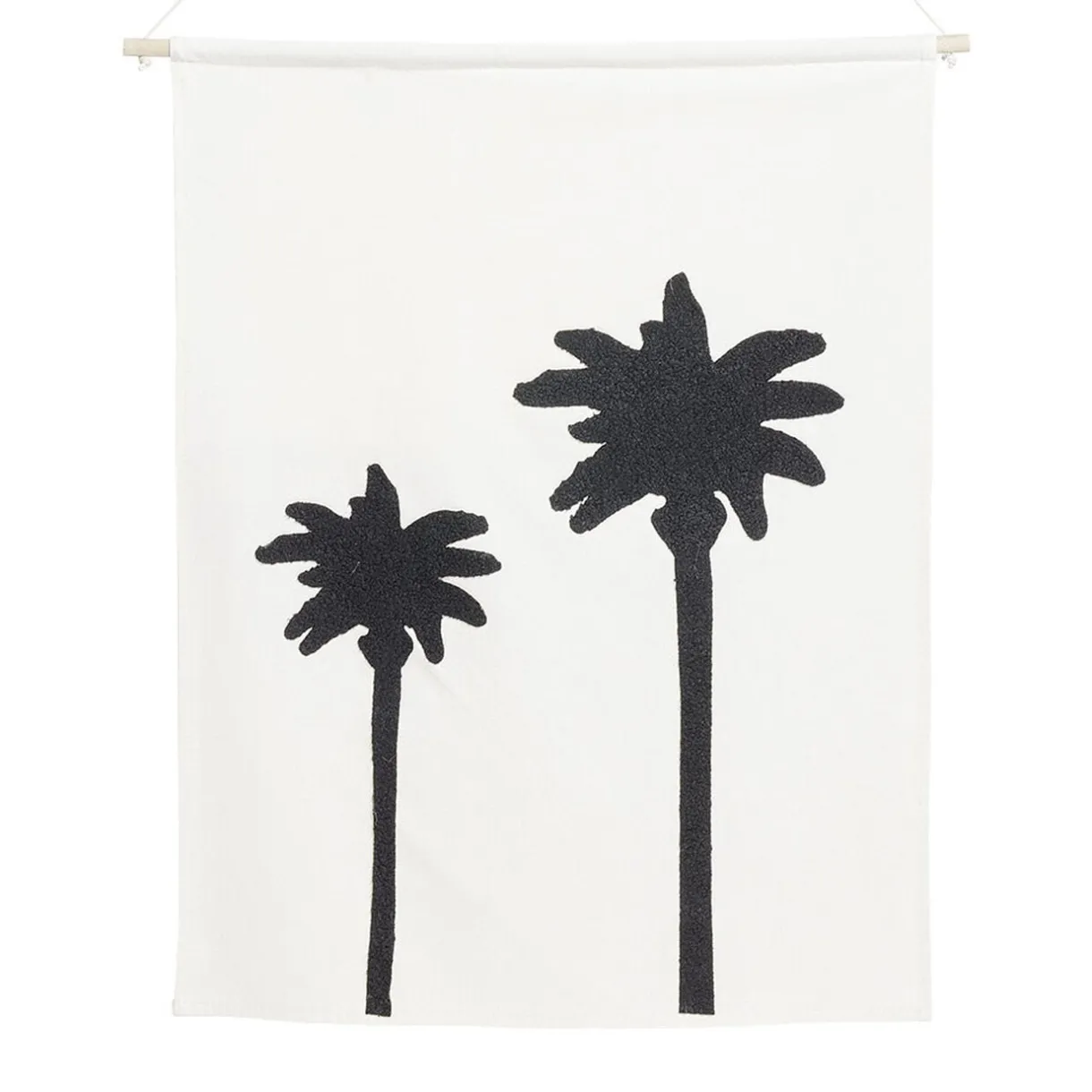 Décoration murale toile motif palmier coton beige et noir < Gifi Hot