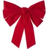 Décoration noeud de Noël plastique rouge