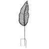 Décoration à planter feuille métal noir H110cm