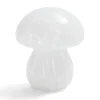 Décoration à poser champignon à LED en verre blanc Ø13xH15cm