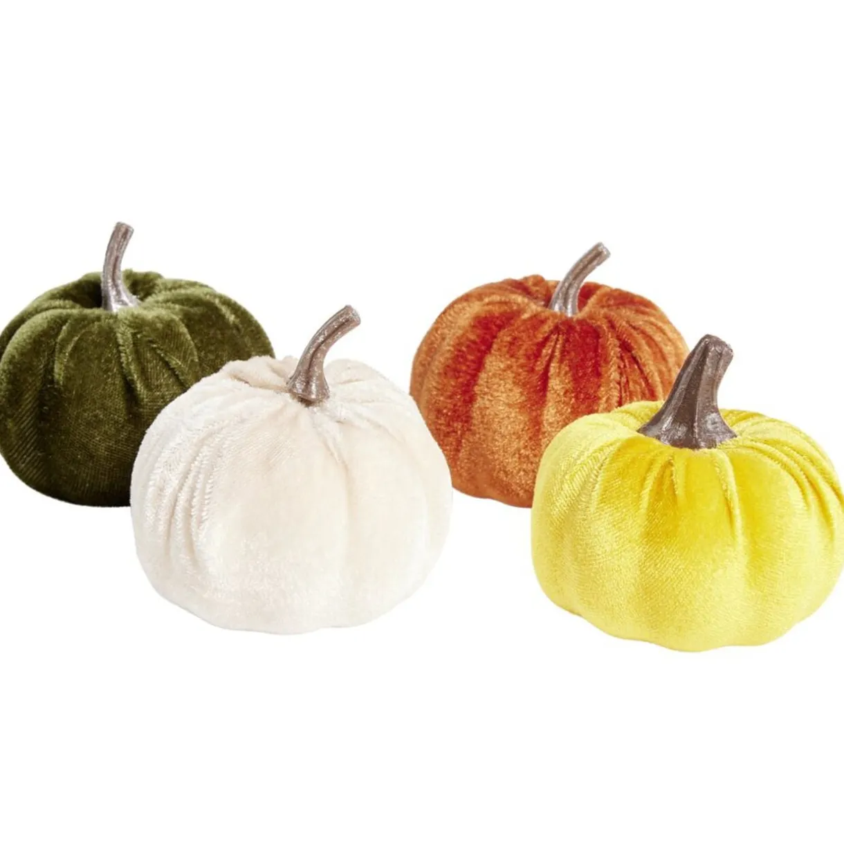 Décoration à poser forme citrouille velours 4 pièces Ø7,5xH6,5cm < Gifi Sale