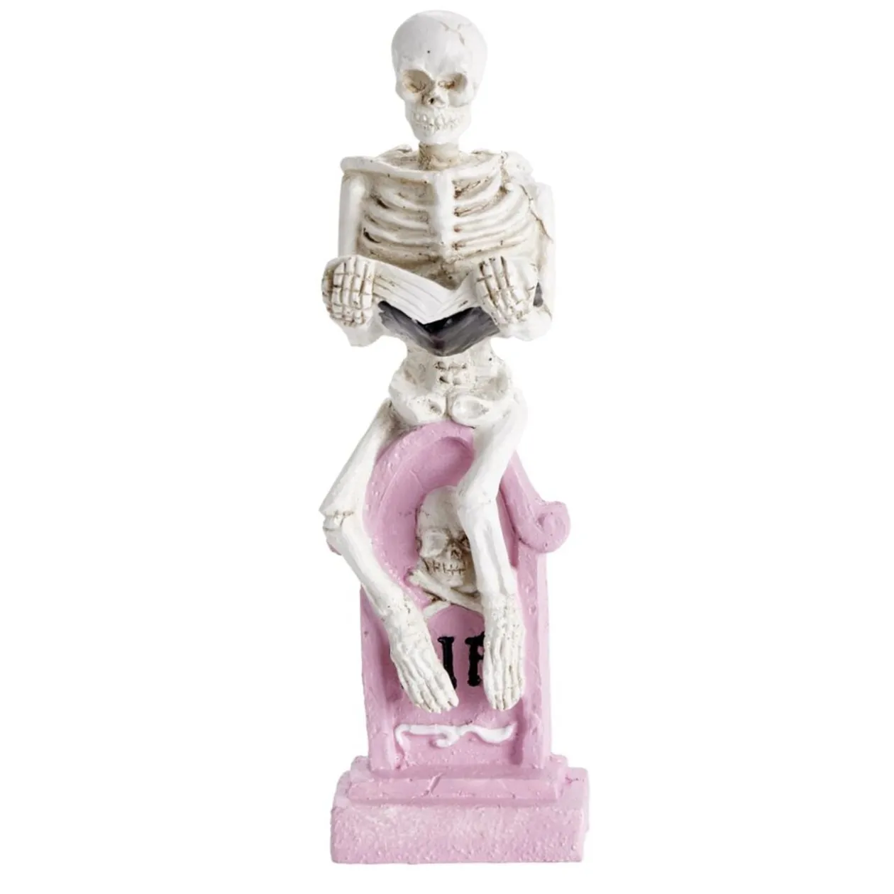 Décoration à poser Halloween squelette sur tombe H21,5cm (2 modèles)