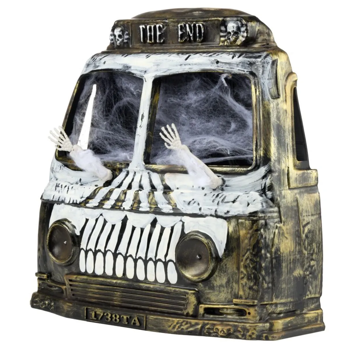 Décoration à poser Halloween voiture squelette son et lumière 34x12xH33cm < Gifi Online