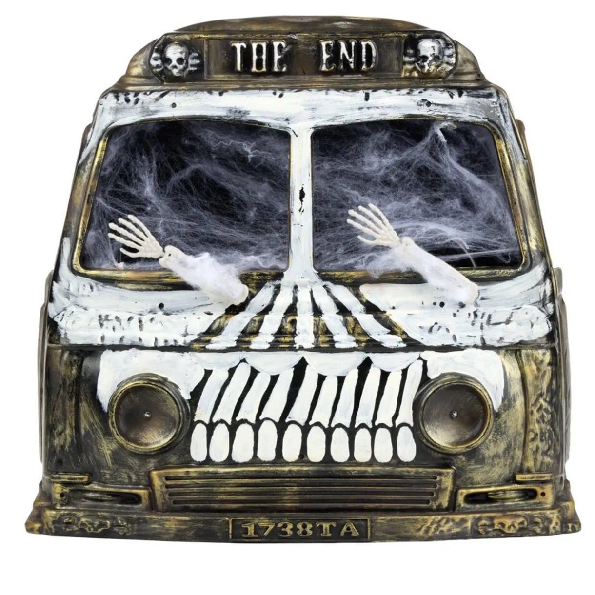 Décoration à poser Halloween voiture squelette son et lumière 34x12xH33cm < Gifi Online