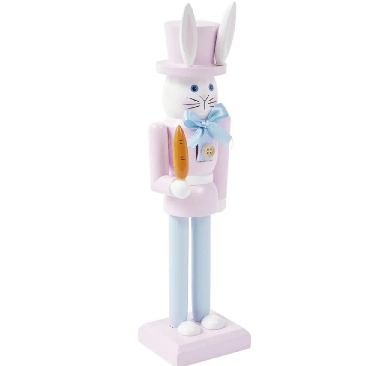 Décoration à poser lapin casse noisette pastel H25cm (2 modèles bleu ou rose) < Gifi
