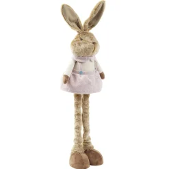 Décoration à poser lapin rétactable jambes extensibles H115cm (2 modèles)
