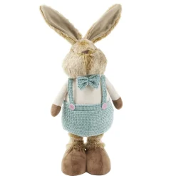 Décoration à poser lapin rétactable jambes extensibles H75cm (2 modèles)
