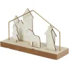 Décoration à poser paysage métal et bois 25x8xH16cm < Gifi Hot
