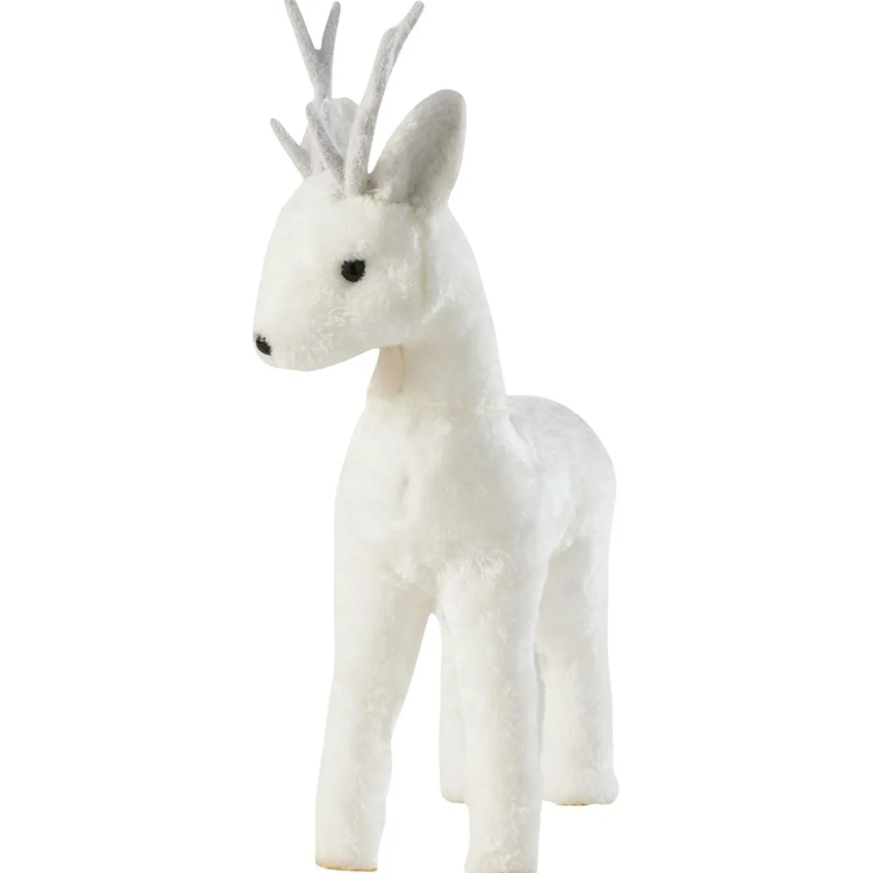 Décoration à poser renne debout H36 cm blanc