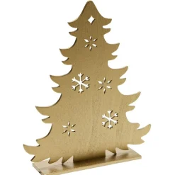 Décoration à poser sapin plat en bois (4 modèles)