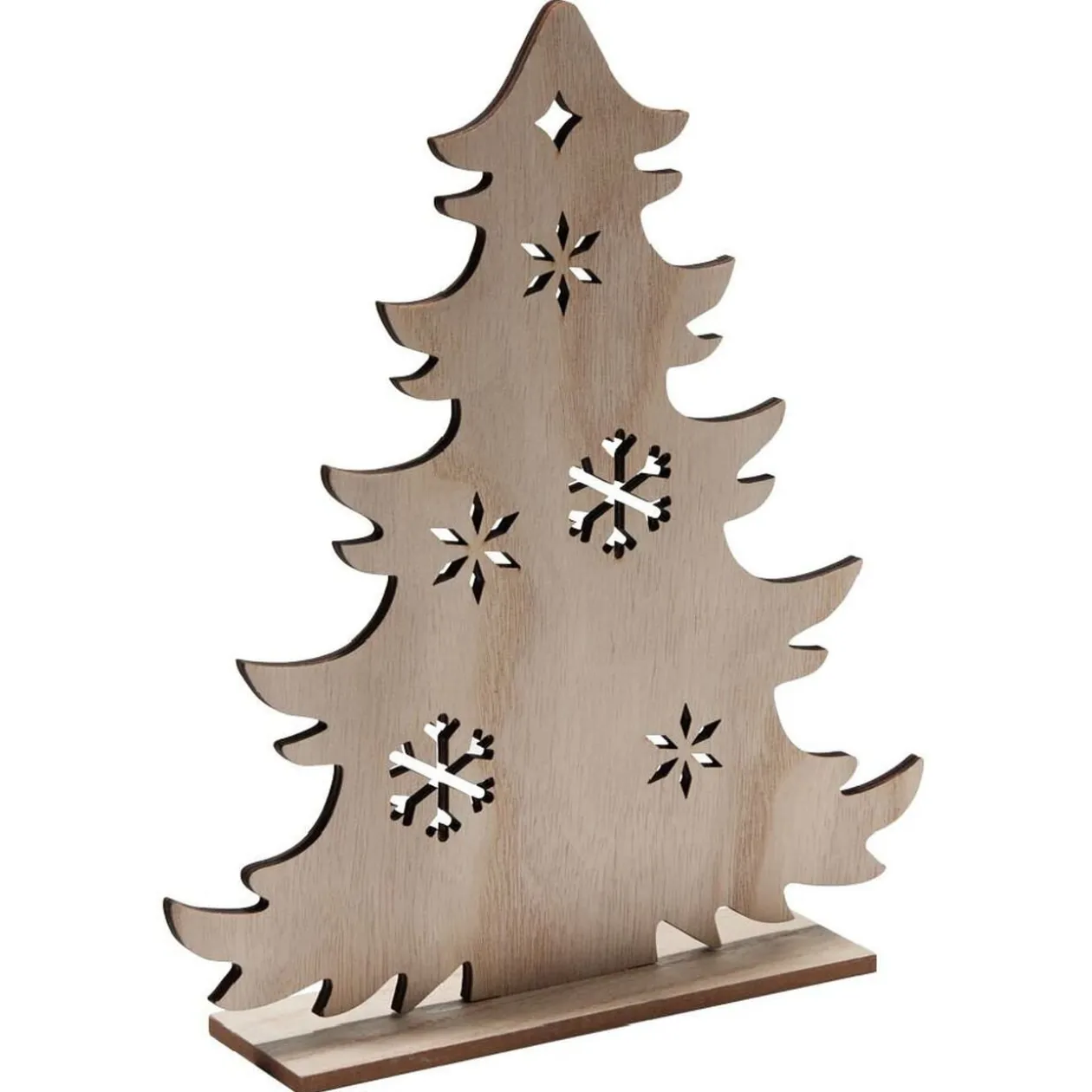 Décoration à poser sapin plat en bois (4 modèles)