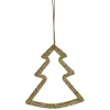 Décoration sapin Noël à suspendre étoile/sapin/boule doré x6 < Gifi New