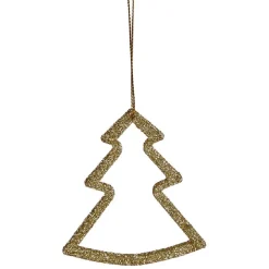 Décoration sapin Noël à suspendre étoile/sapin/boule doré x6 < Gifi New