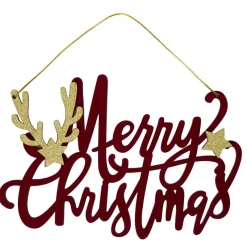 Décoration à suspendre en bois Merry Christmas Fantasia L25cm < Gifi