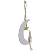 Décoration à suspendre Noël en bois lune et gnome H25cm < Gifi Hot