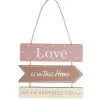 Décoration à suspendre panneaux en bois Home and Happiness H53,5cm < Gifi Sale