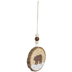 Décoration à suspendre rondin bois animaux de la forêt Ø6cm < Gifi Sale