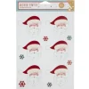 Décor fenêtre électrostatique tête de Père-Noël rouge et blanc
