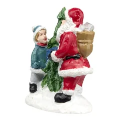 Décor village de Noël figurines scènes diverses H7cm (6 modèles)