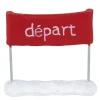 Décor village de Noël panneaux course ski 3 pièces