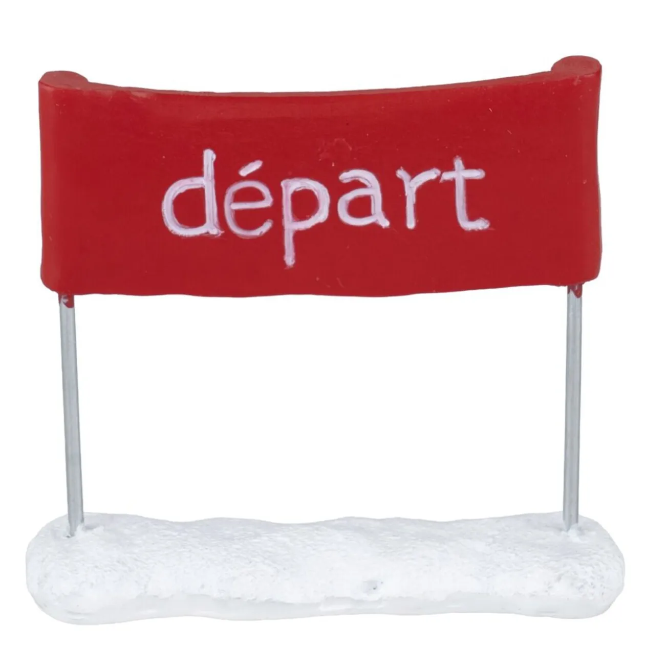 Décor village de Noël panneaux course ski 3 pièces