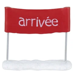 Décor village de Noël panneaux course ski 3 pièces