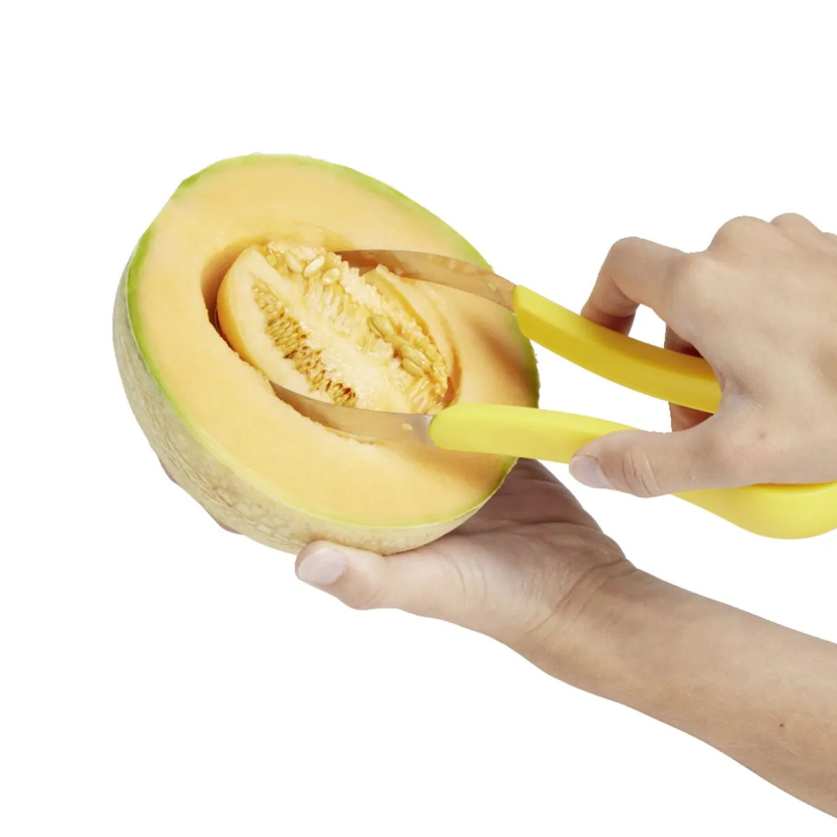 Découpe fruit avec 2 lames acier et 1 cuillère < Gifi Clearance