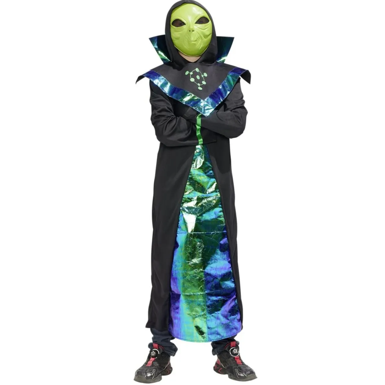 Deguiz'box déguisement enfant alien vert masque gants tunique 11/14ans