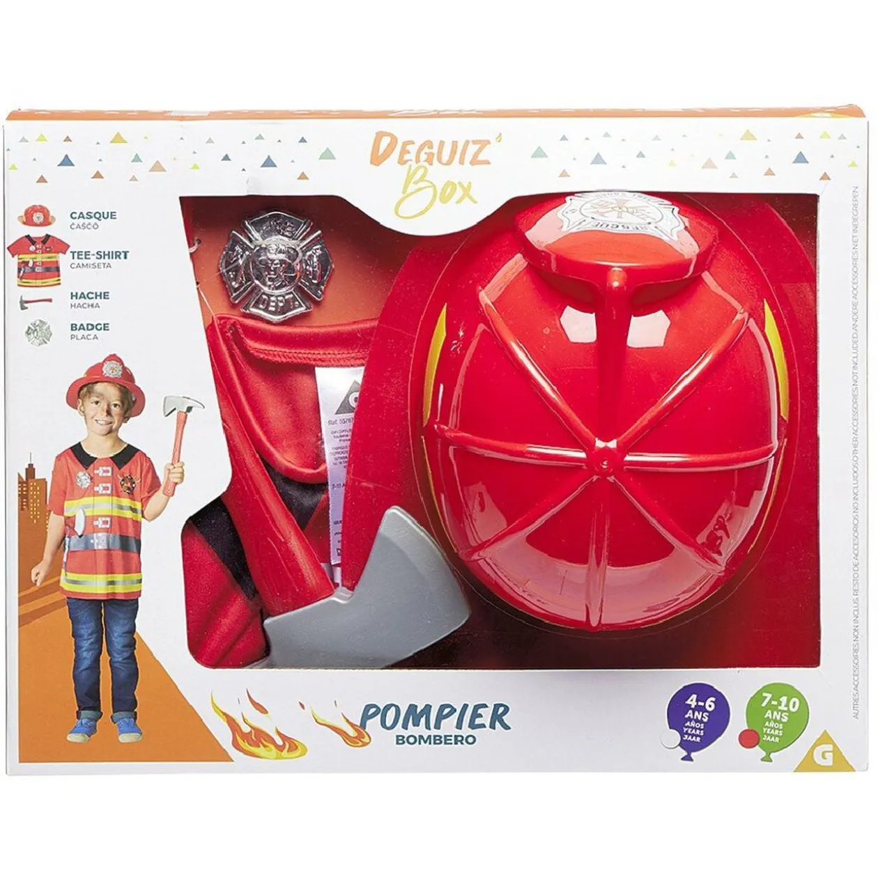Deguiz'box déguisement Pompier - 7/10 ans
