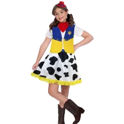 Deguiz'box enfant Cow Girl multicolore avec jupe motif vache 7/10 ans < Gifi Hot