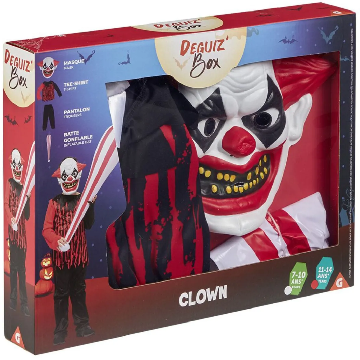 Deguiz'box enfant Halloween clown démoniaque 7/10 ans < Gifi Outlet